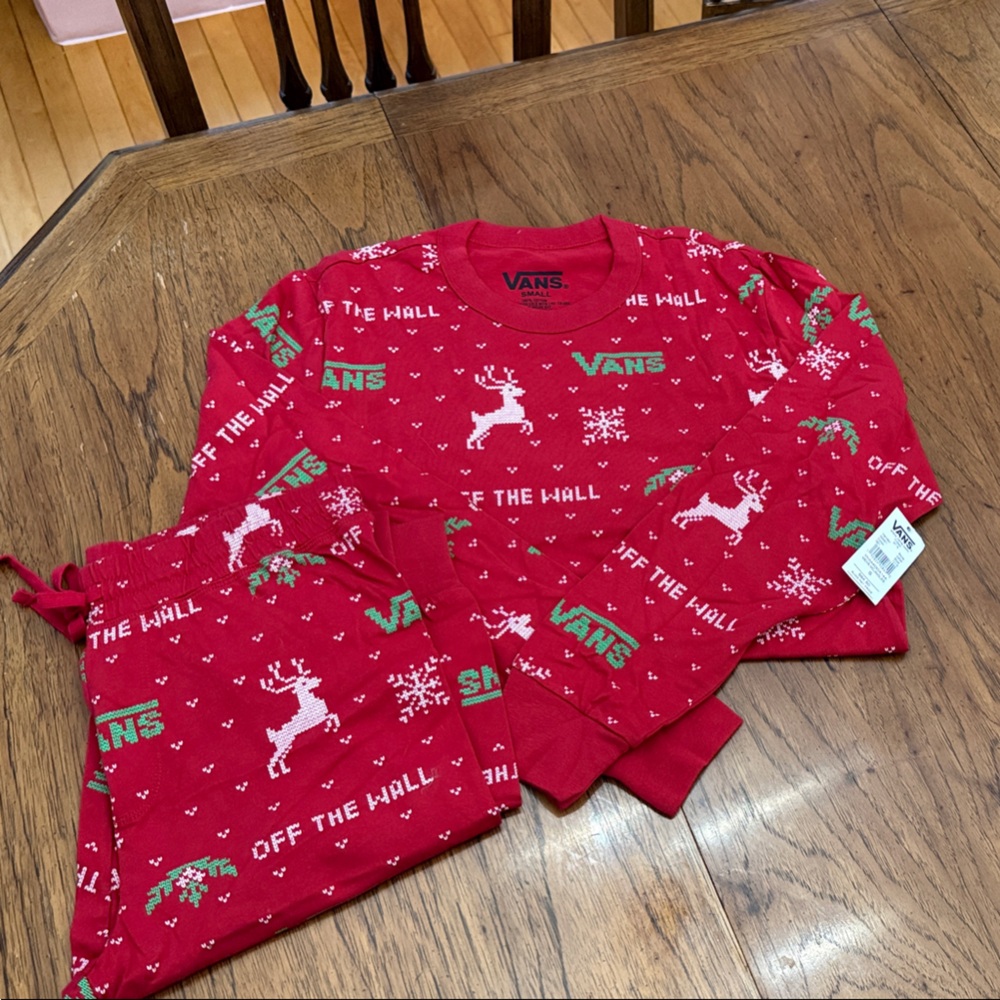 Vans Red Holiday Pajama Set